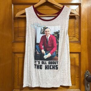 Mister Rogers’ Neighborhood Sleeveless Grey Tee Shirt Women’s XS